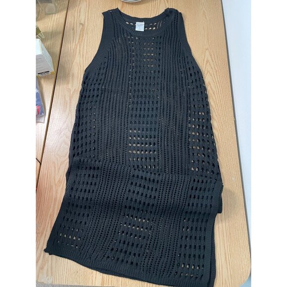 B11 New Women’s Cha Cha Swimsuit Cover Up Slits At The bottom Black size Medium - Picture 4 of 7